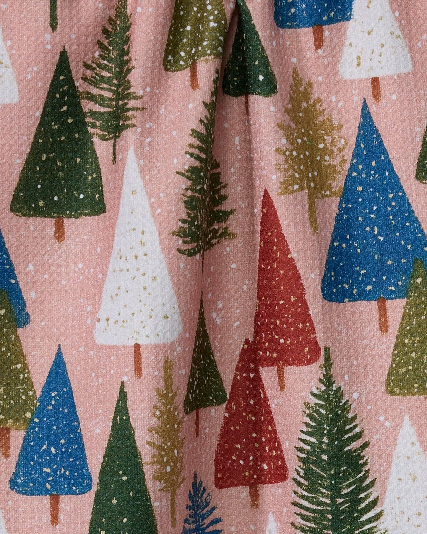 Snowdrift Pines Geometry Tea Towel