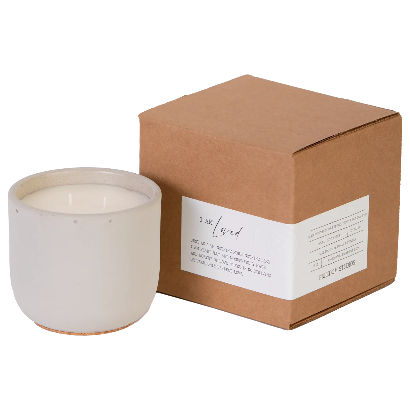 I AM Loved Concrete Candle