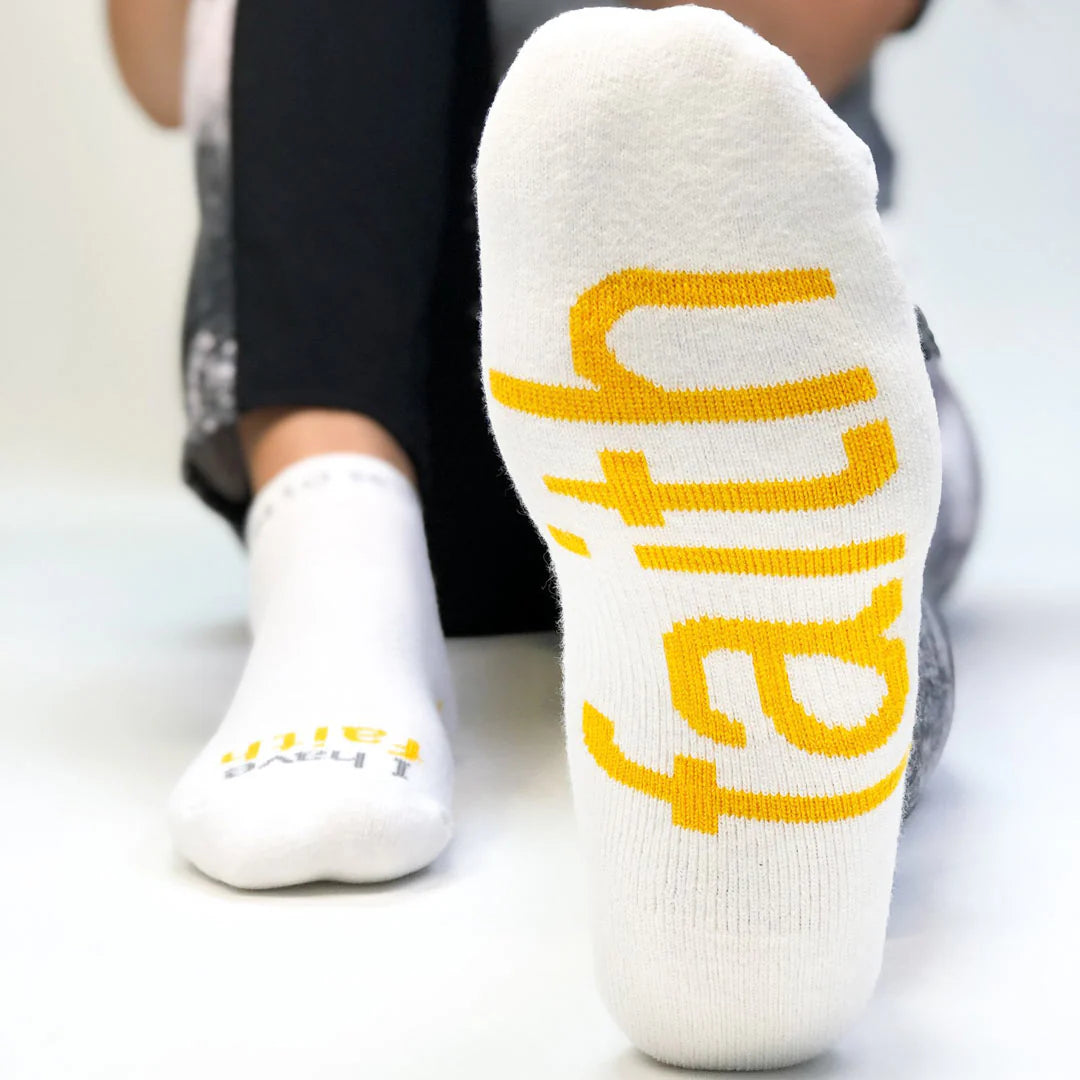 "I have faith" - notes to self socks