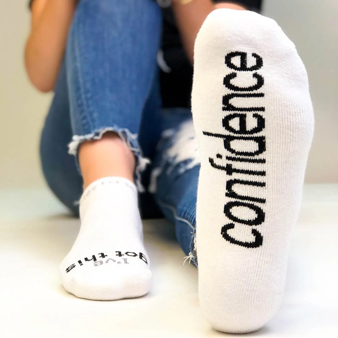 "I've got this - confidence" - notes to self socks