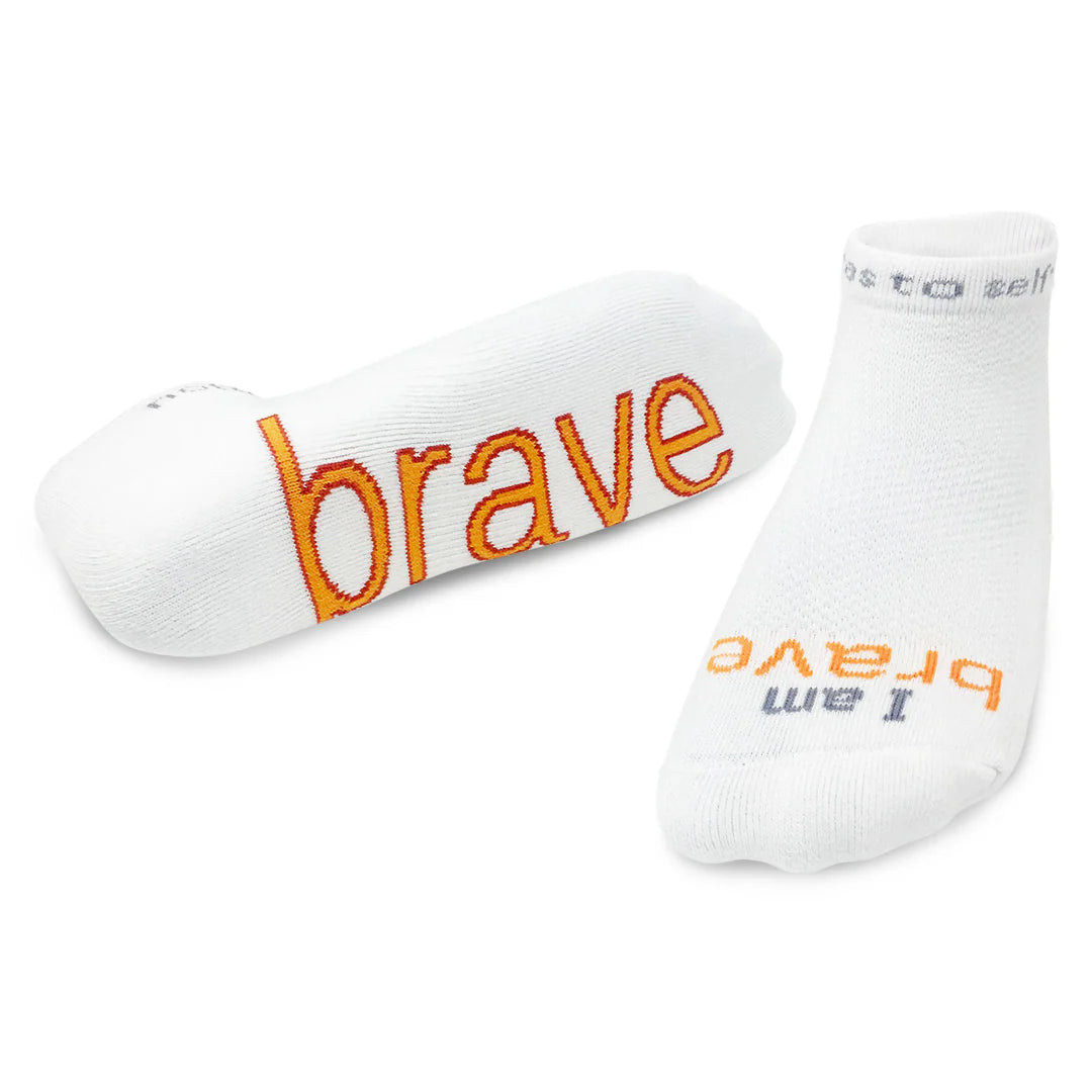 "I am brave" - notes to self socks
