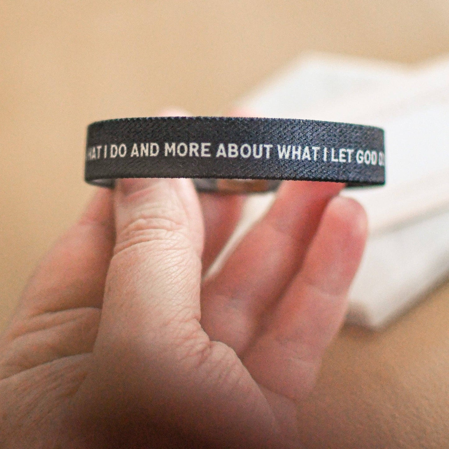 Life is About God-Black Elastic Wristband