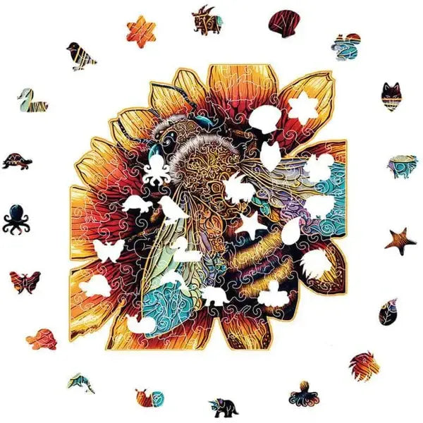 Elegant Amazing Bee Wooden Jigsaw Puzzle