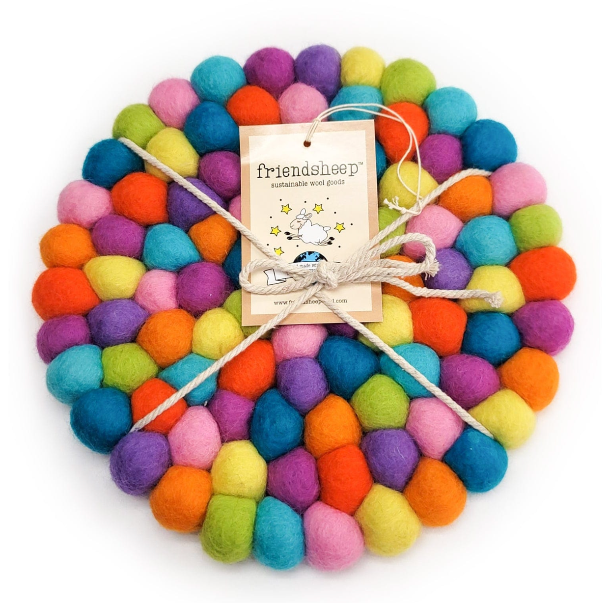 Shiny Happy Eco Coasters and Trivets - Rainbow
