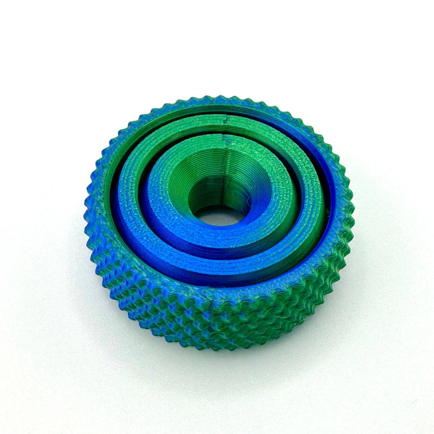 Dual Colored Textured Gyro Fidget
