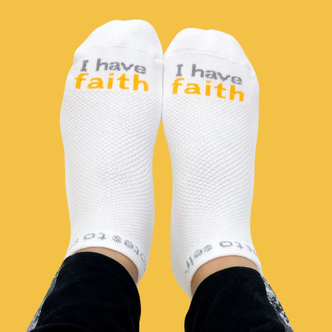"I have faith" - notes to self socks