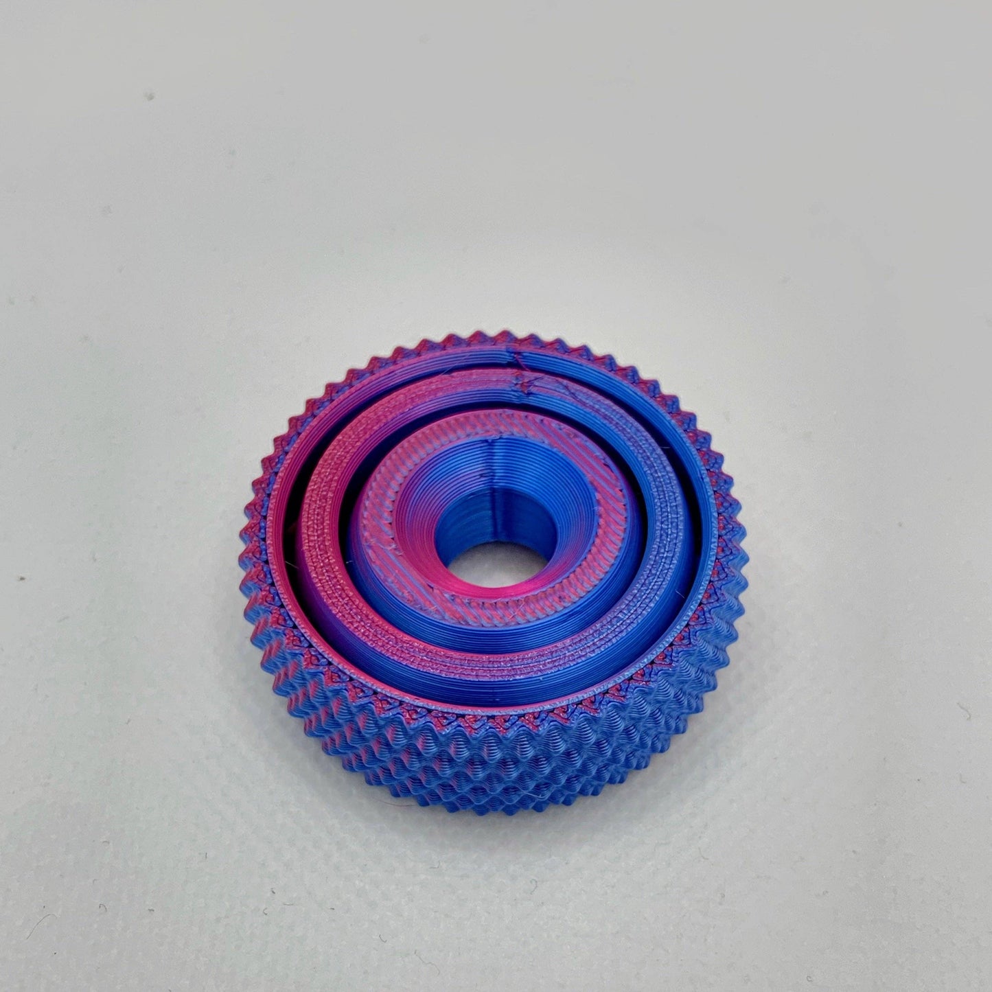 Dual Colored Textured Gyro Fidget