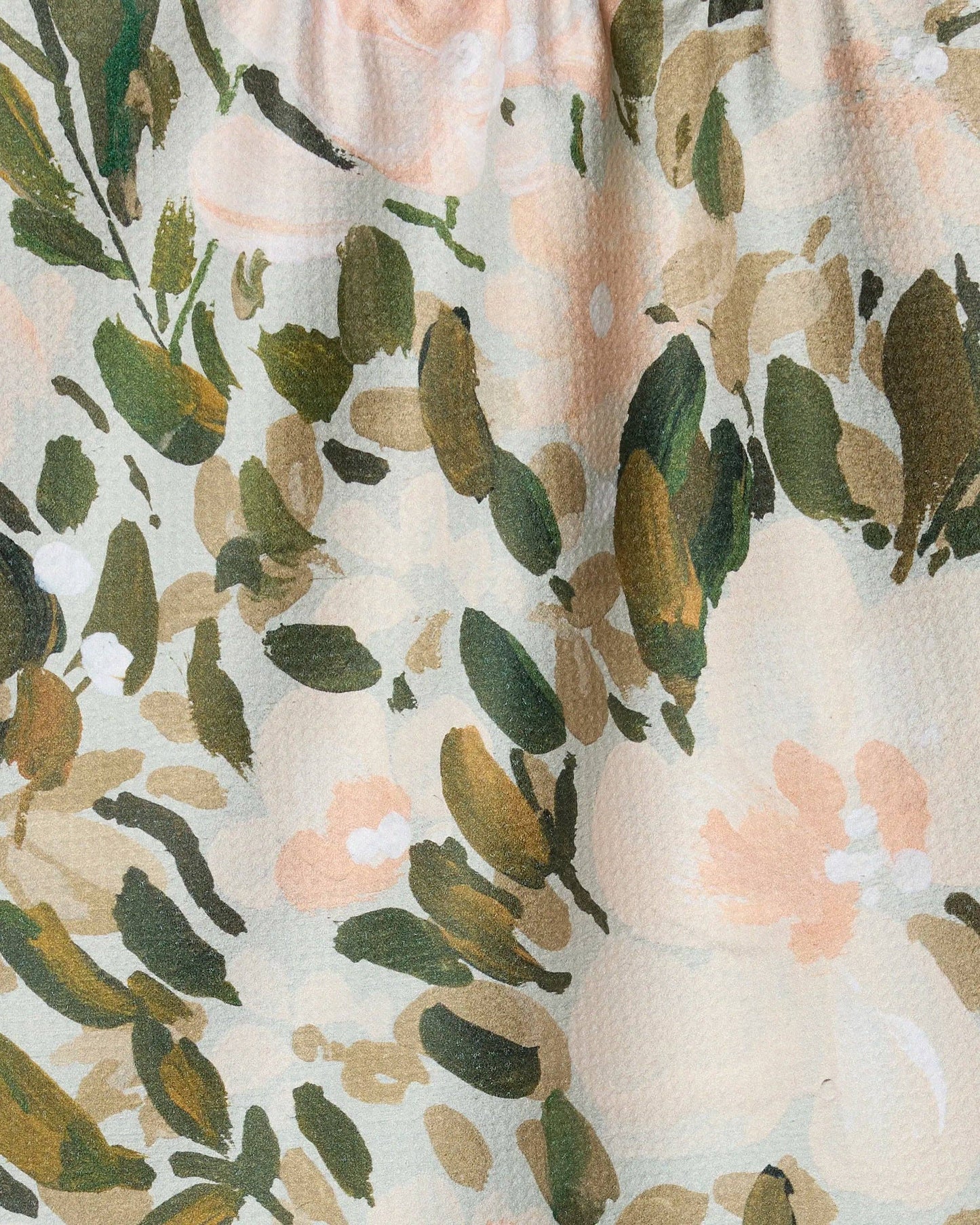 Painted Blossoms Geometry Tea Towel