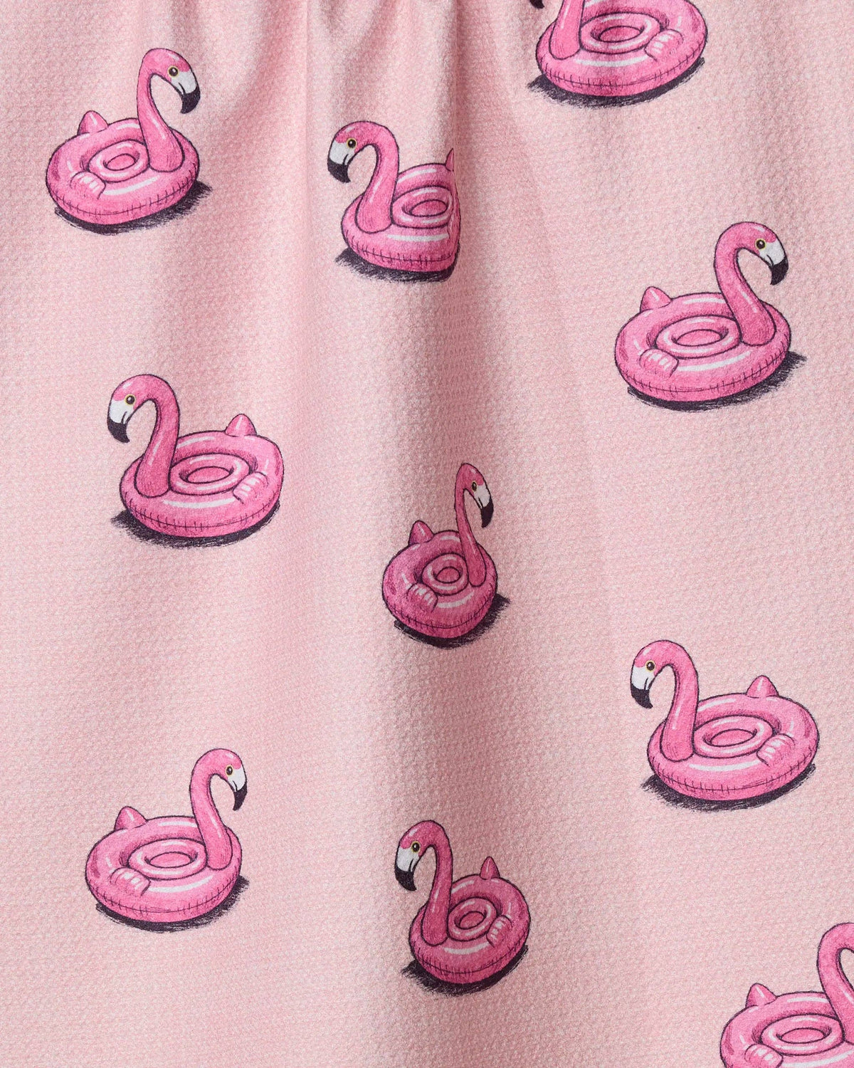 Flamingo Floatie Geometry Tea Towel