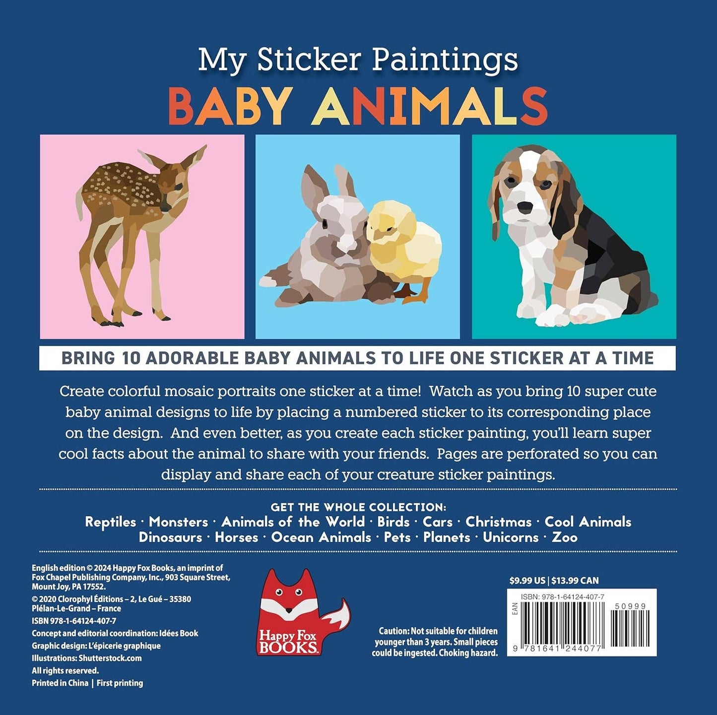 My Sticker Paintings - Baby Animals - 10 Adorable Paintings
