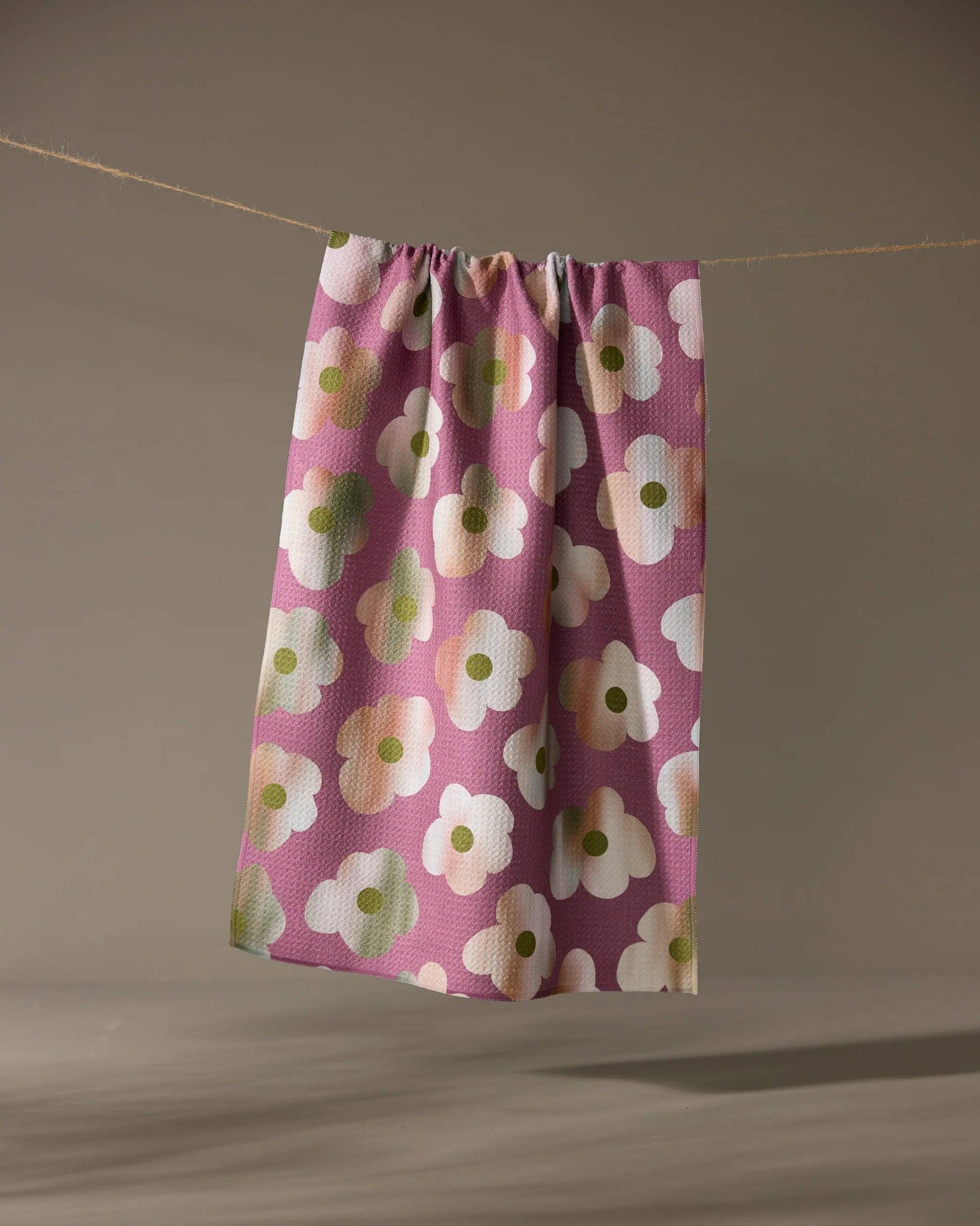 Brushed Bouquet Geometry Tea Towel