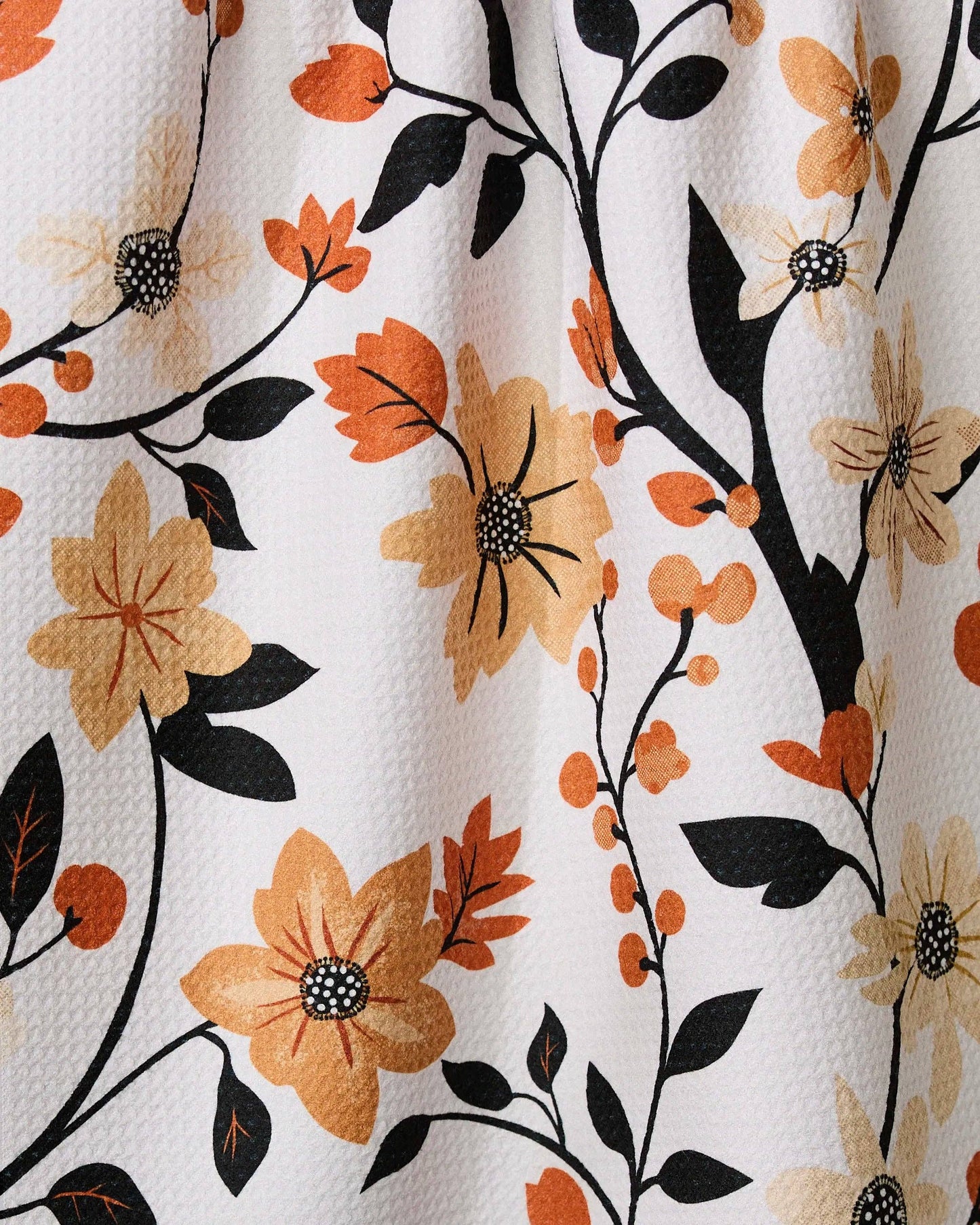 Spiced Florals Geometry Tea Towel