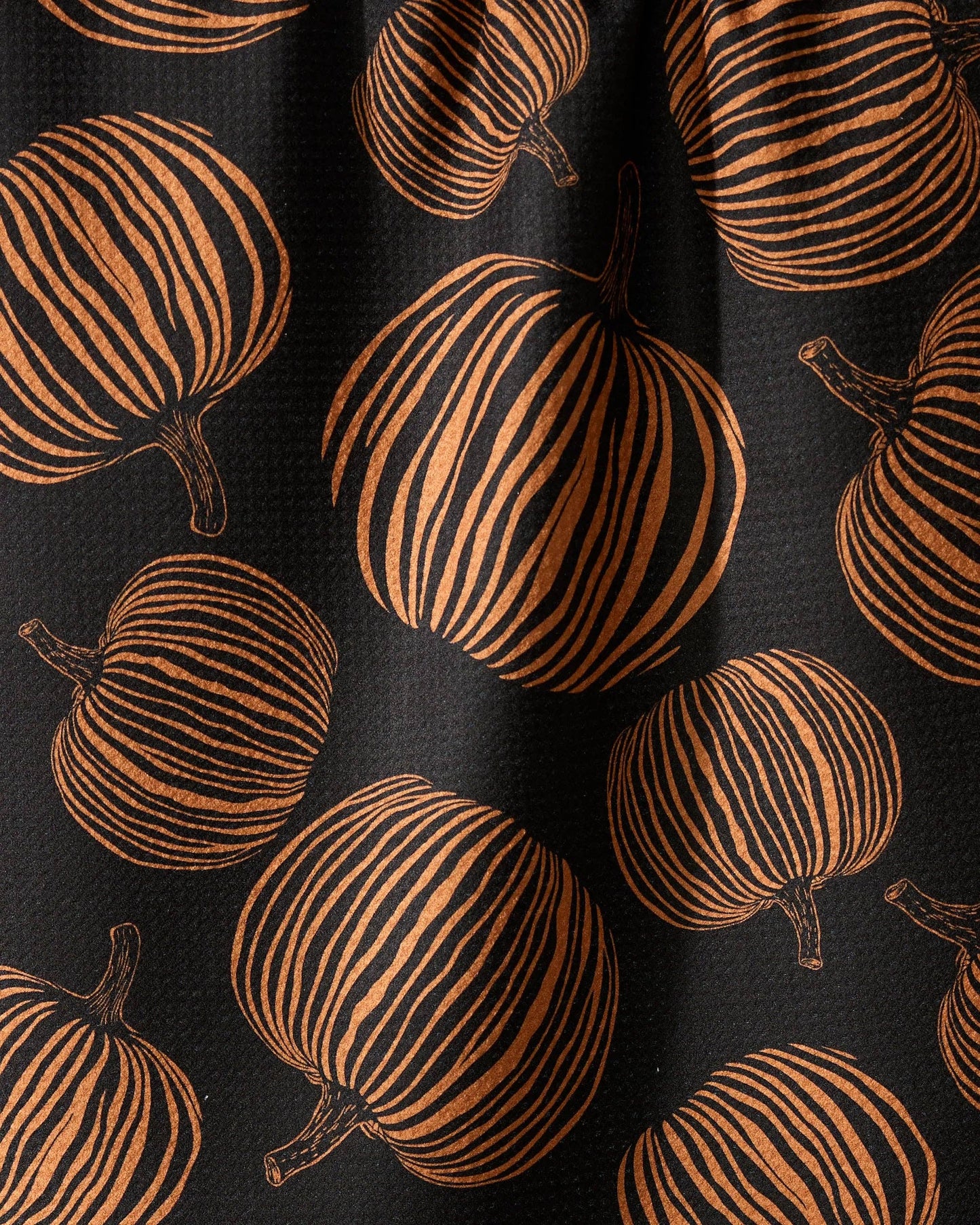 Pumpkin Noir Geometry Tea Towel