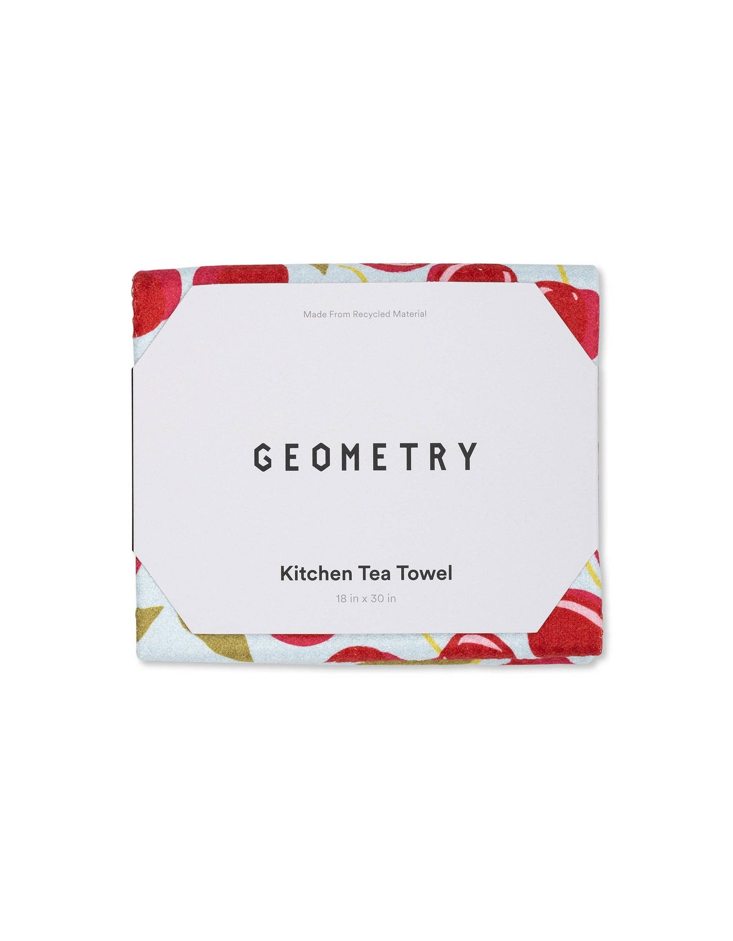 Sweet Cherry Geometry Tea Towel