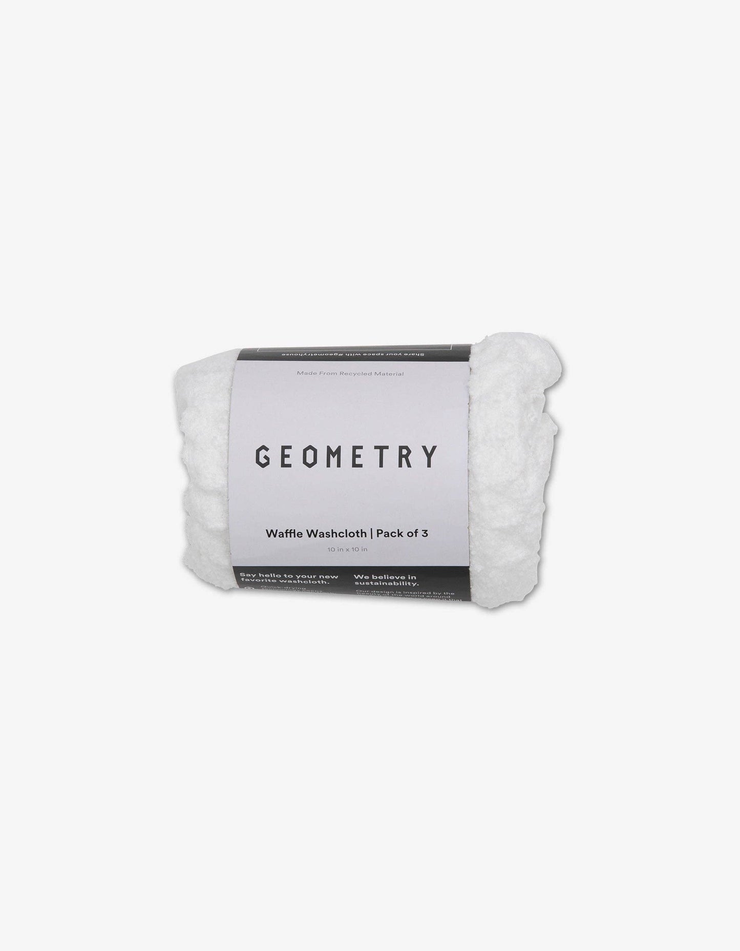 Cloud Geometry Waffle Washcloth Set