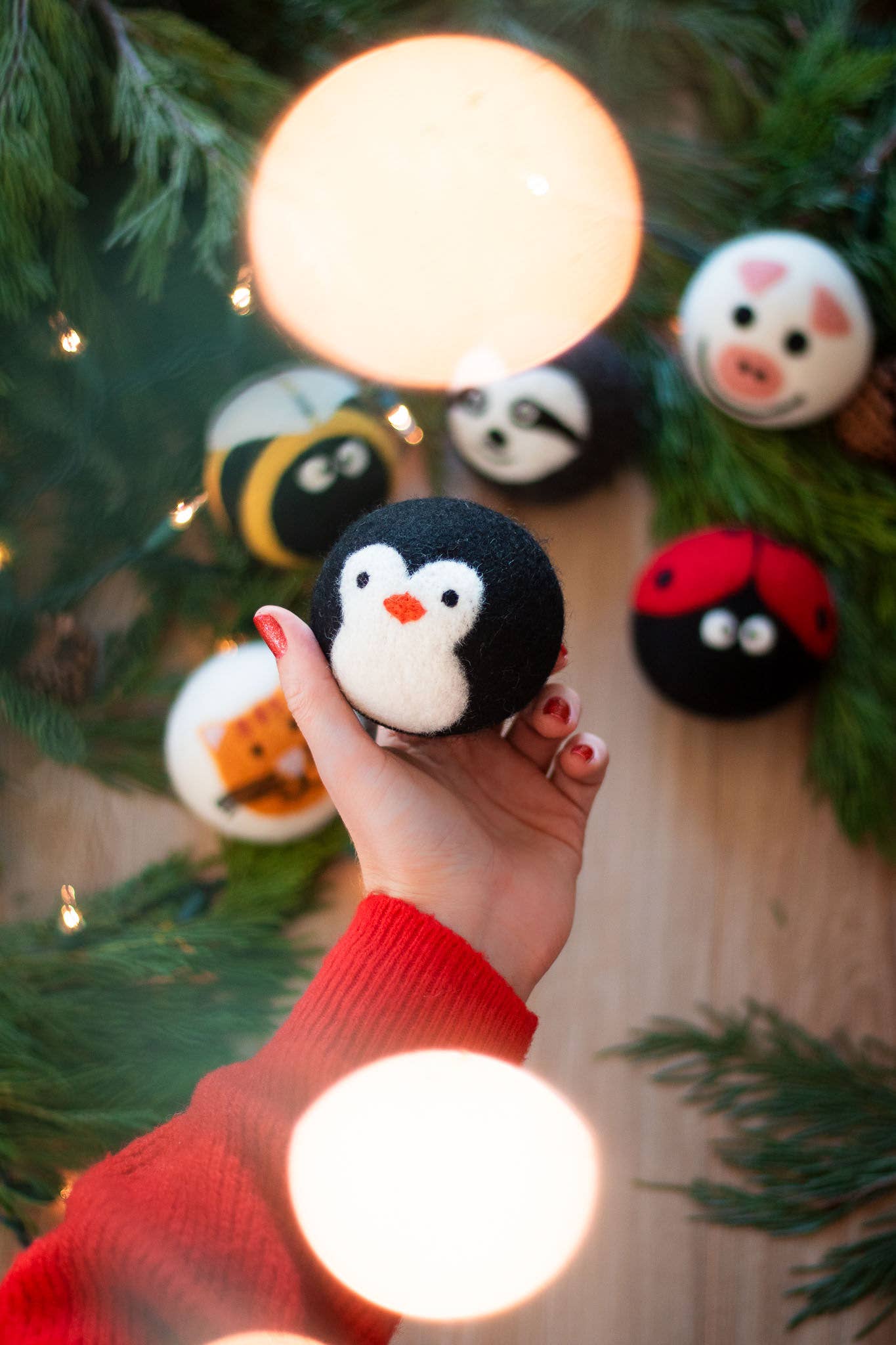 Critter Camp Eco Wool Dryer Ball - pig, penguin, orange cat, ladybug or sloth,...