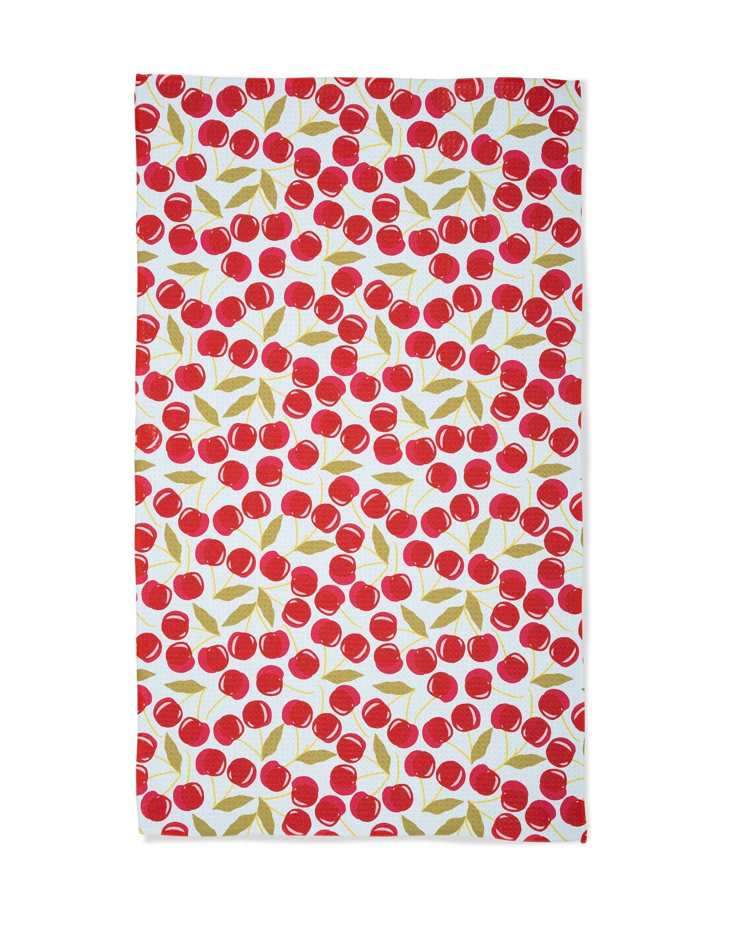 Sweet Cherry Geometry Tea Towel