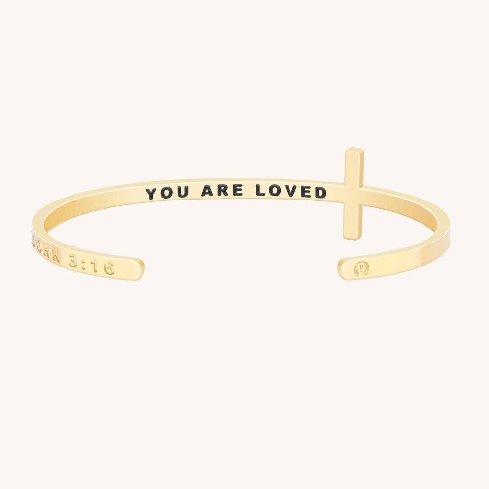Inspirational Cross Cuff Bracelet