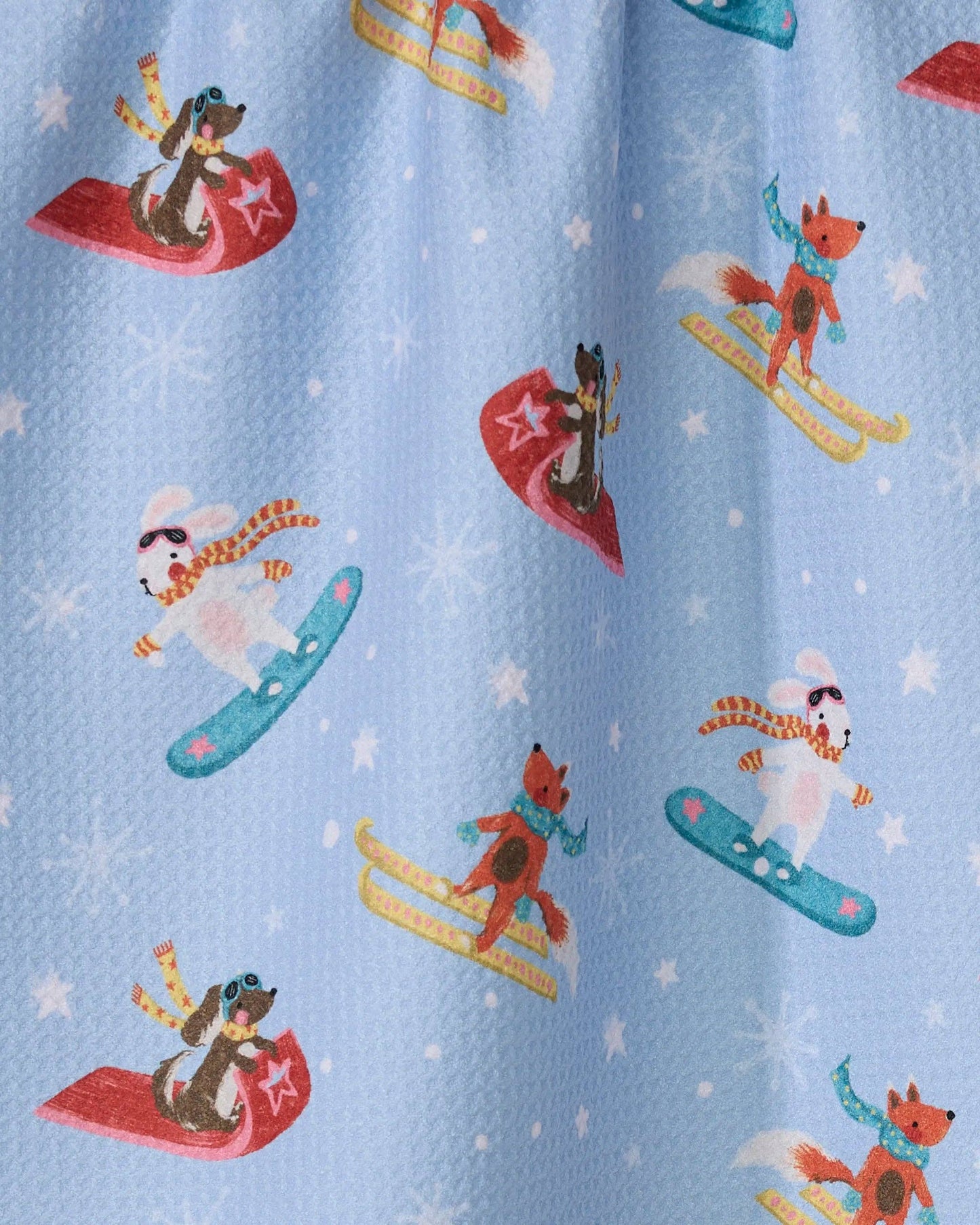 Winter Friends Geometry Tea Towel