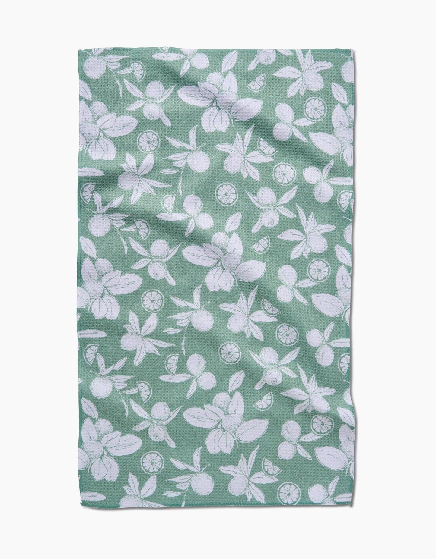 Summer Limes Geometry Tea Towel