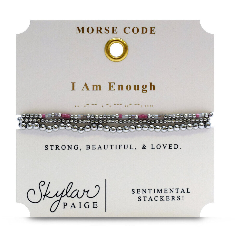 Sentimental Stackers Morse Code Bracelets by Skylar Paige