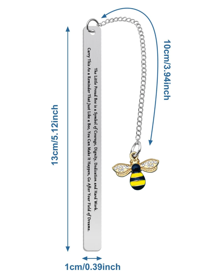 Honey Bee dangle bookmark