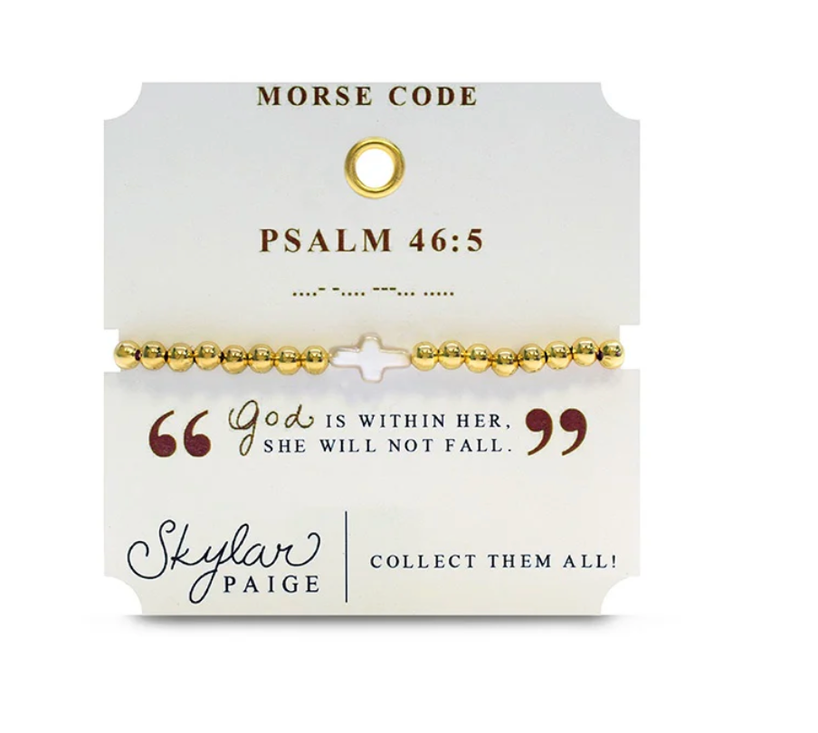 Heavenly Words Morse Code Bracelet by Skylar Paige