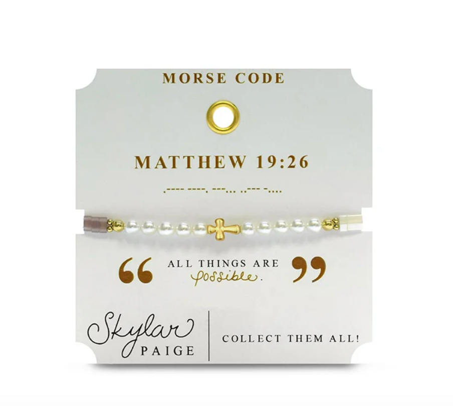 Heavenly Words Morse Code Bracelet by Skylar Paige