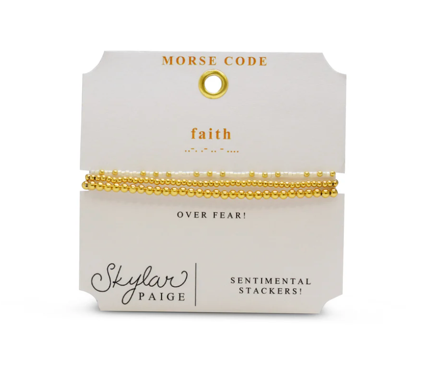 Sentimental Stackers Morse Code Bracelets by Skylar Paige