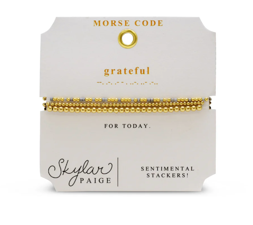 Sentimental Stackers Morse Code Bracelets by Skylar Paige