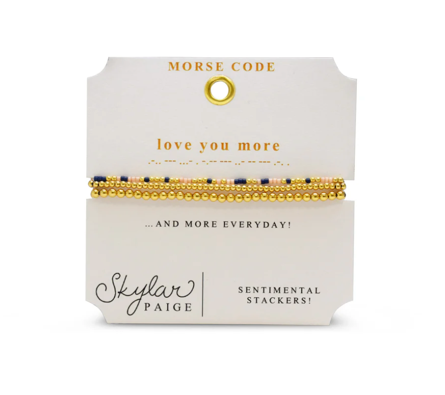 Sentimental Stackers Morse Code Bracelets by Skylar Paige