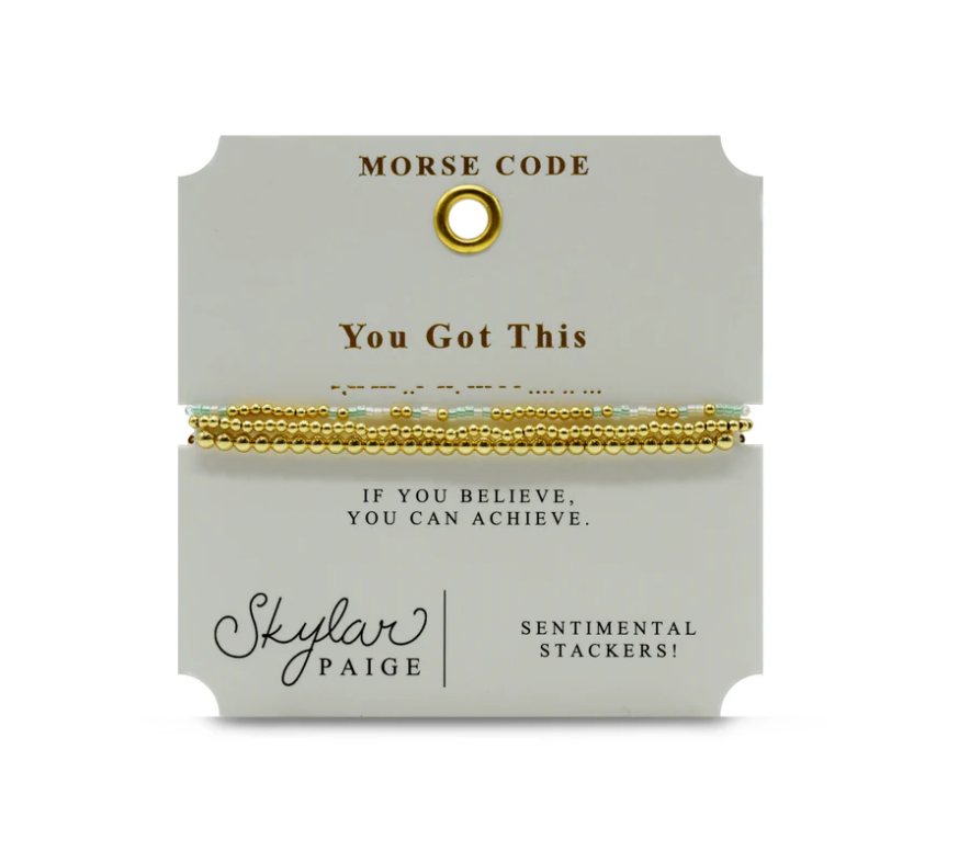 Sentimental Stackers Morse Code Bracelets by Skylar Paige