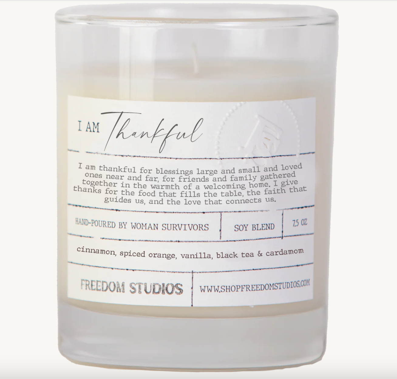 I AM Thankful Candle