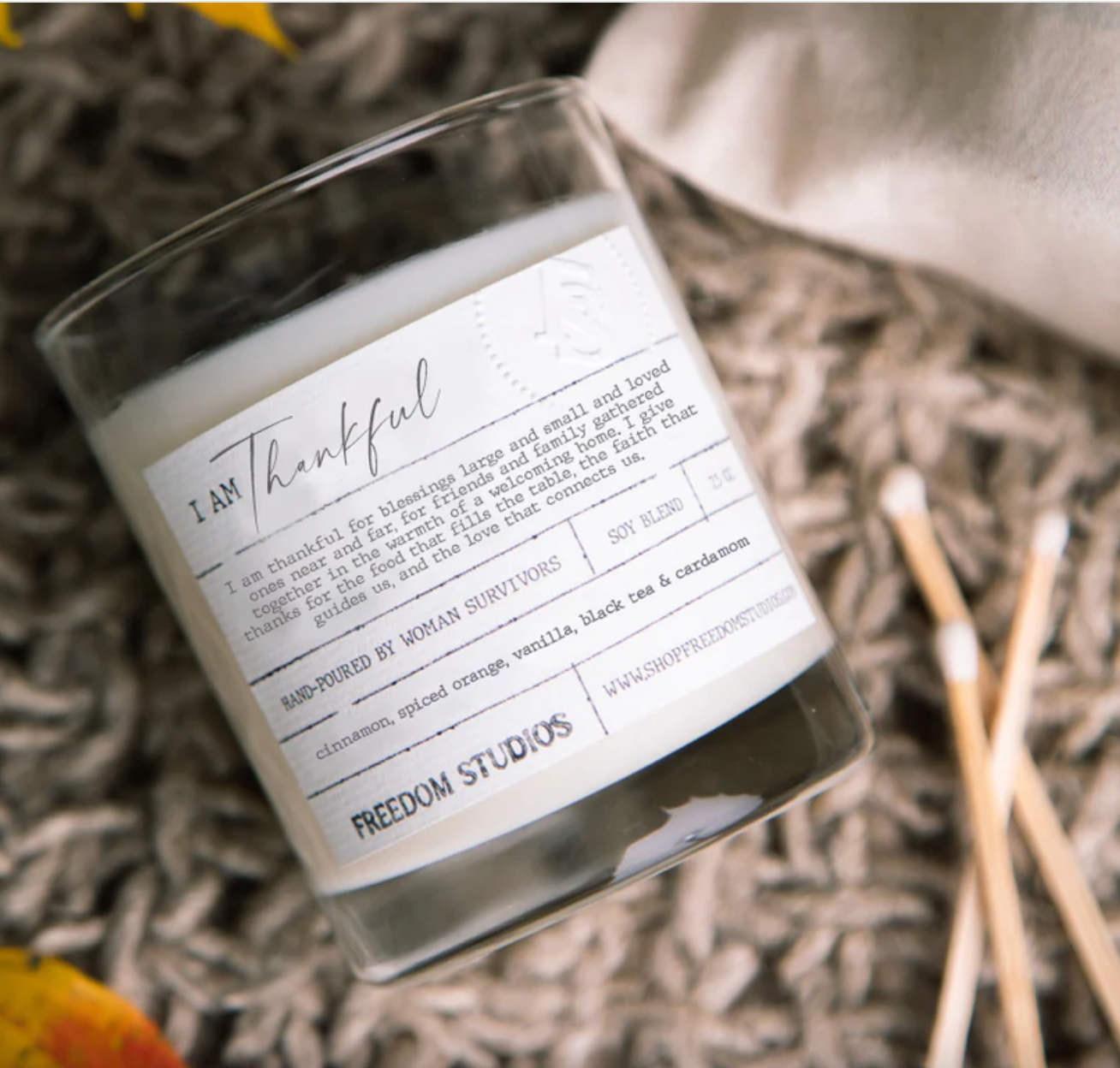 I AM Thankful Candle