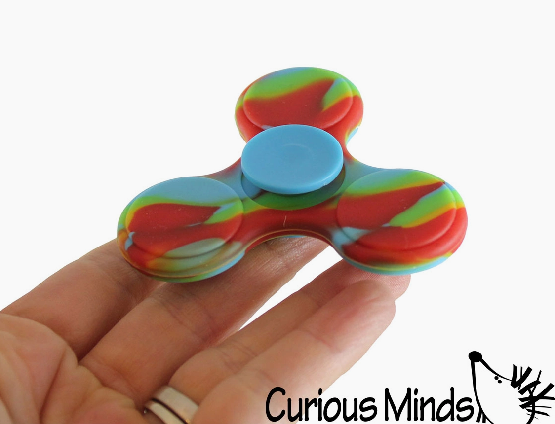 Silicone Tie Dye Fidget Spinner Toy