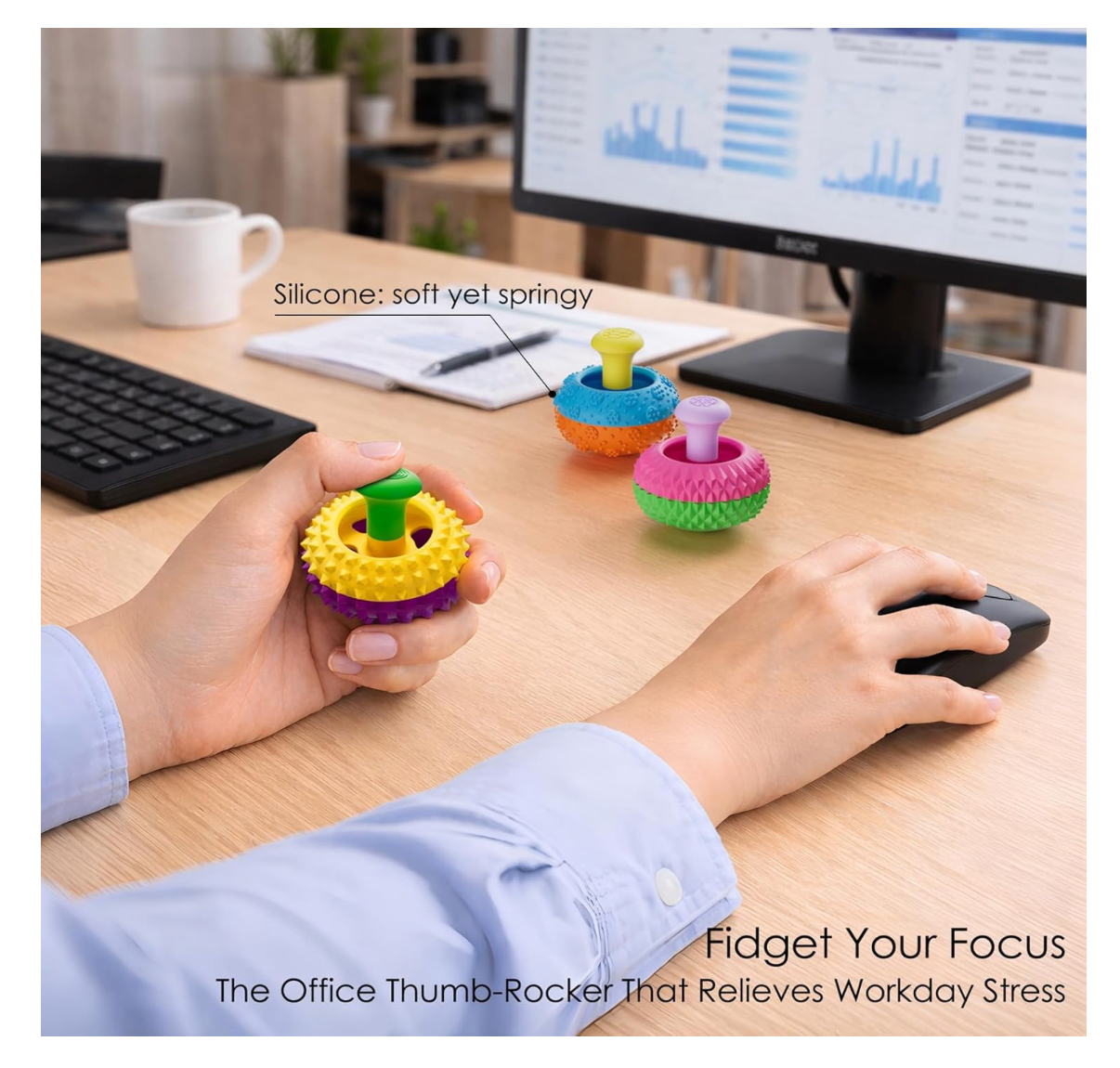 Silicone Thumb Rocker Fidget Toy