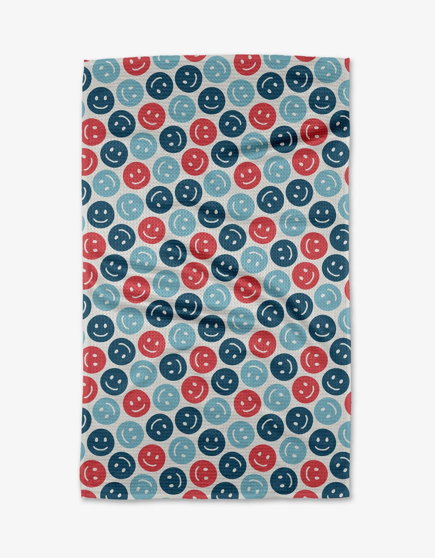 Smiley Face Geometry Tea Towel