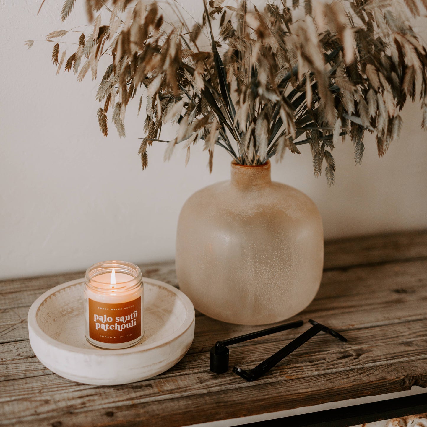 Whitewash Decorative Wood Bowl
