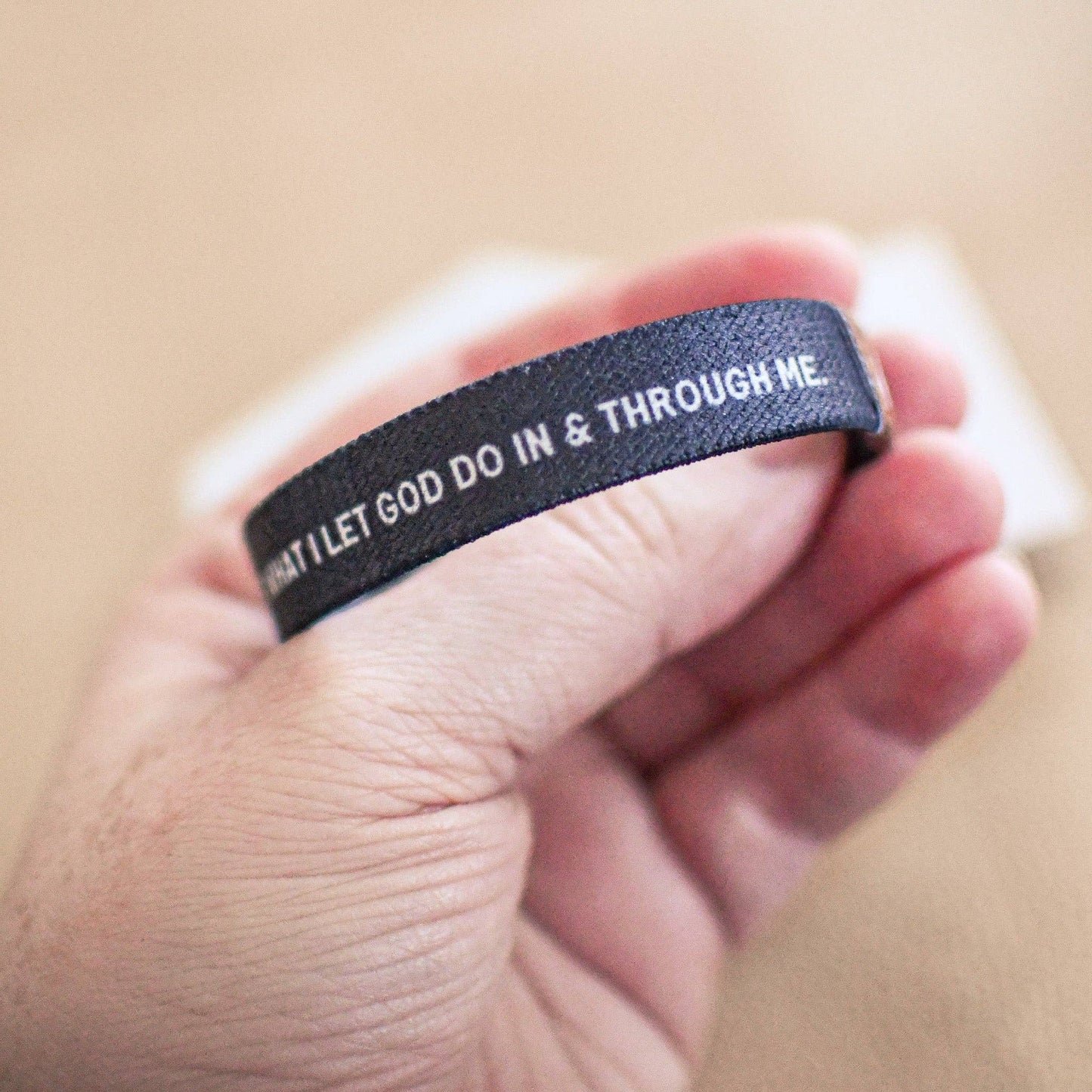 Life is About God-Black Elastic Wristband
