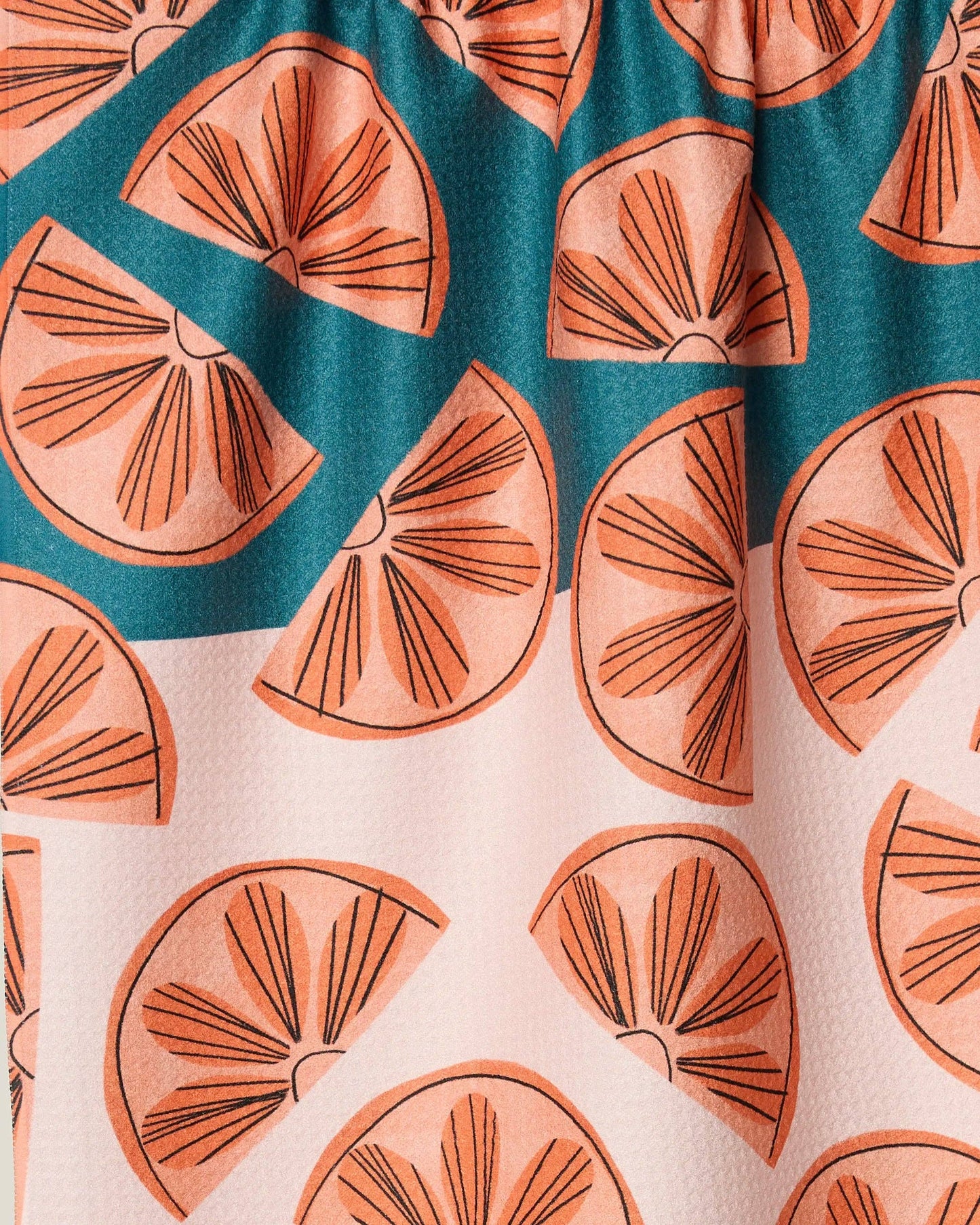 Citrus Slices Geometry Tea Towel