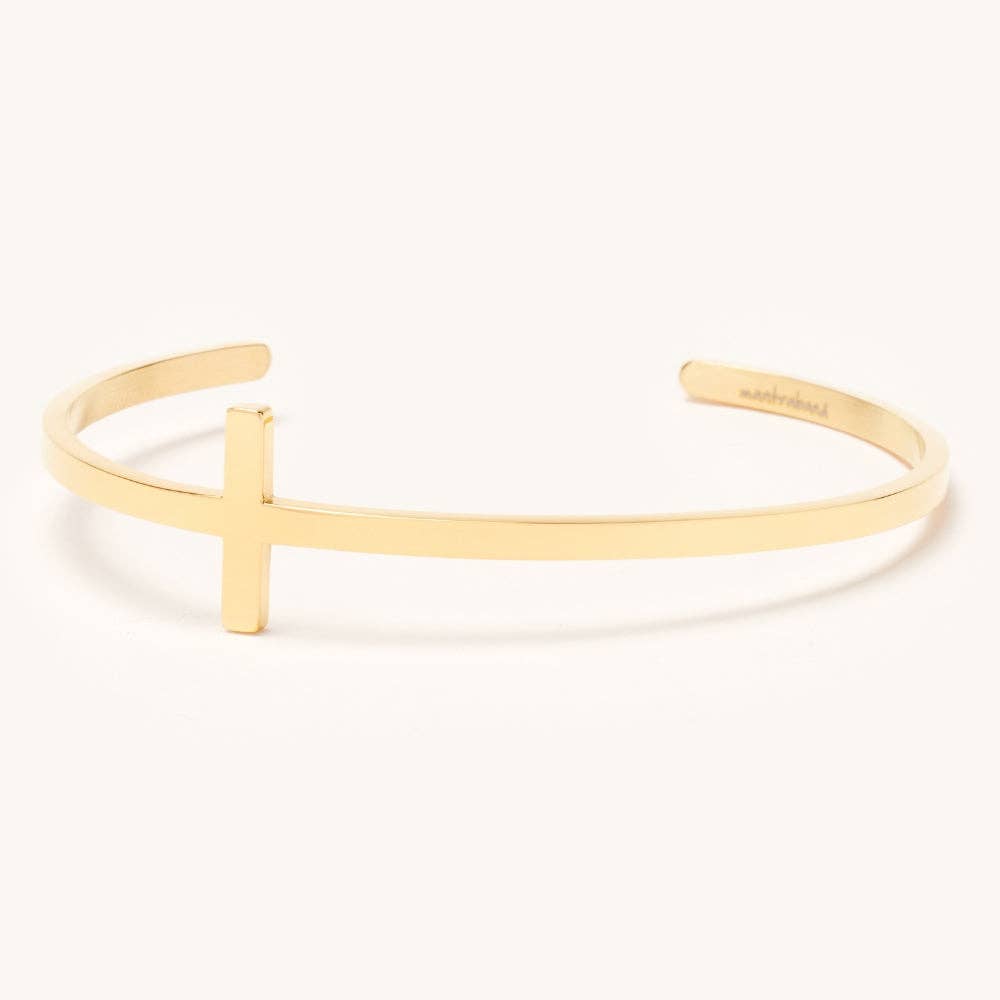 Inspirational Cross Cuff Bracelet