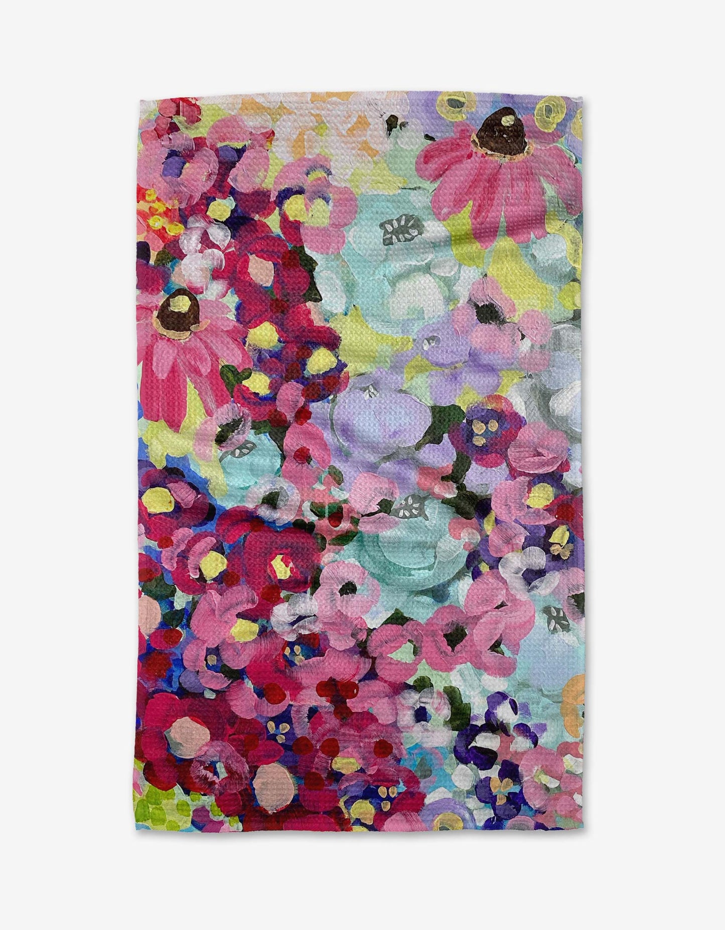 Pink Fields of Joy Geometry Tea Towel