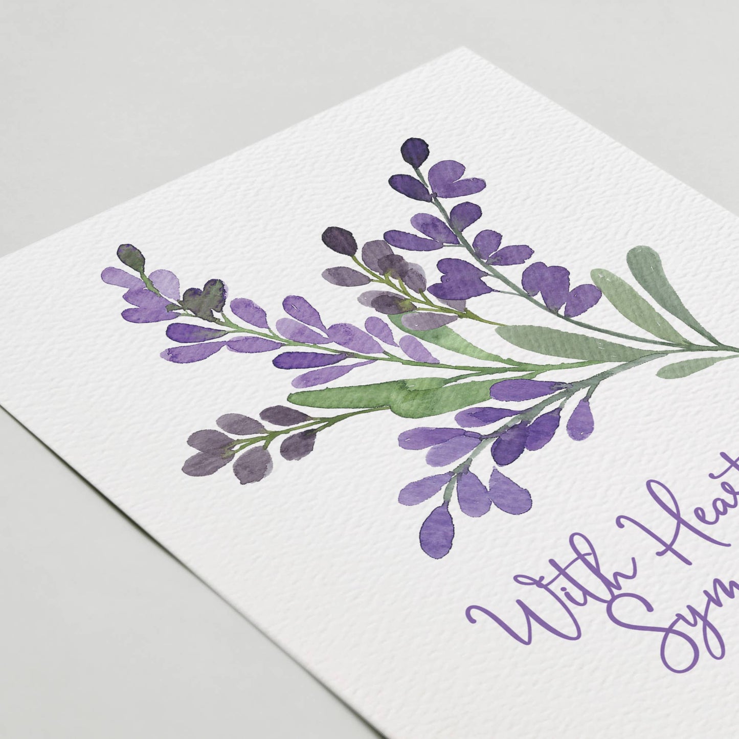 With Heartfelt Sympathy | Blank Greeting Card