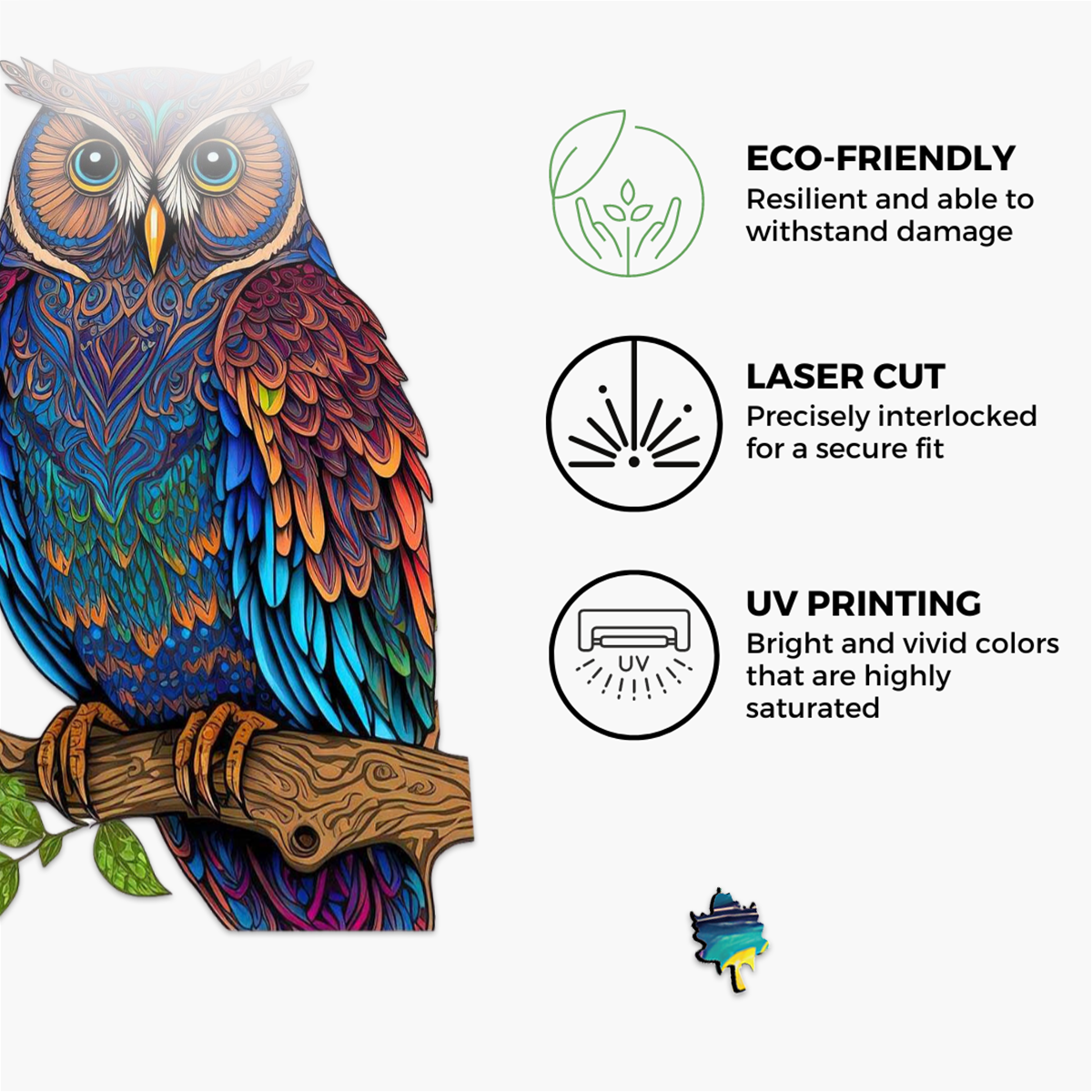 Owl Wooden Jigsaw Puzzle