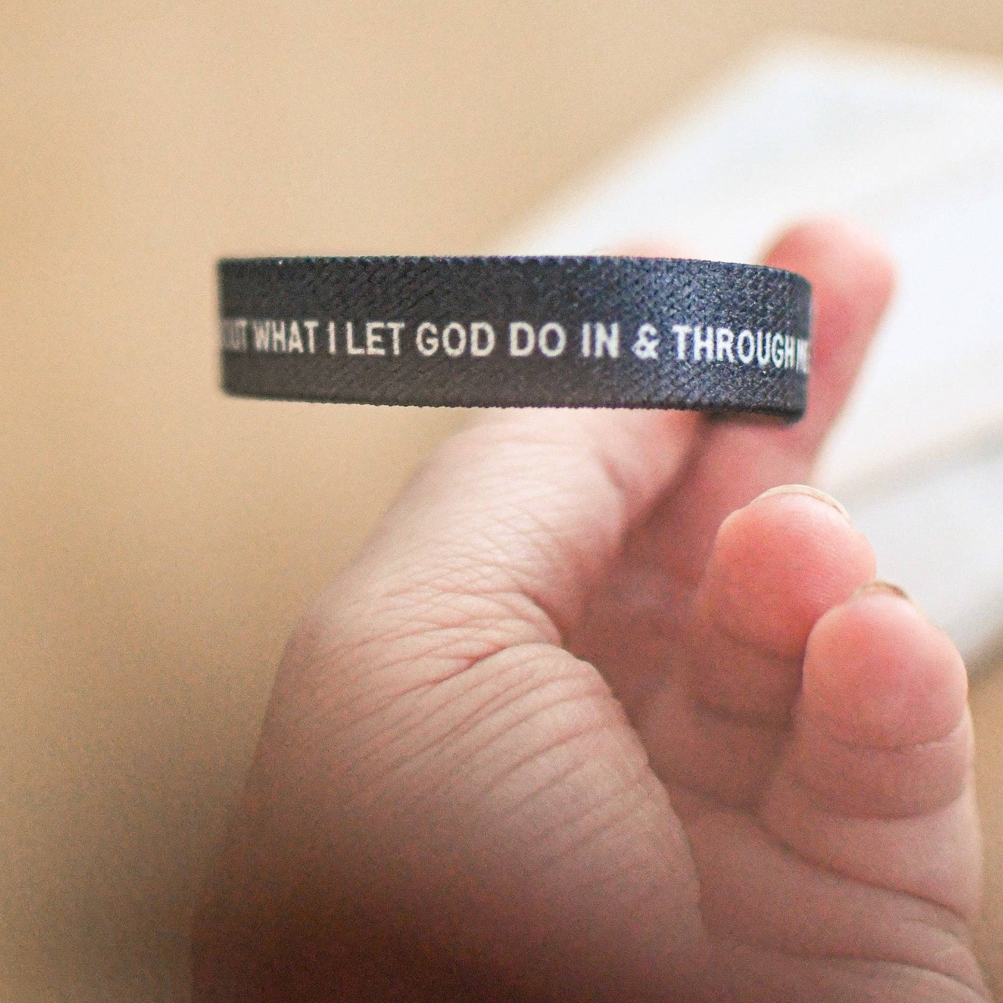 Life is About God-Black Elastic Wristband