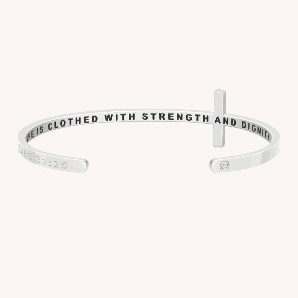 Inspirational Cross Cuff Bracelet