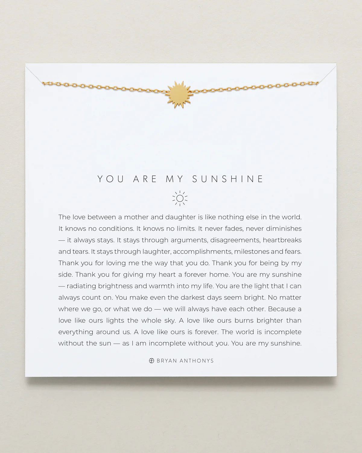 You Are My Sunshine Necklace