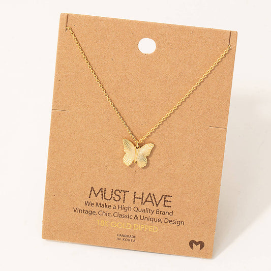 Dainty Butterfly Pendant Necklace