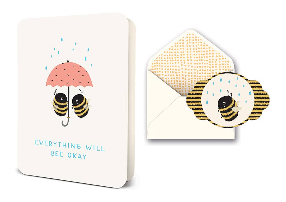 Everything Will Bee Okay Deluxe Greeting Card