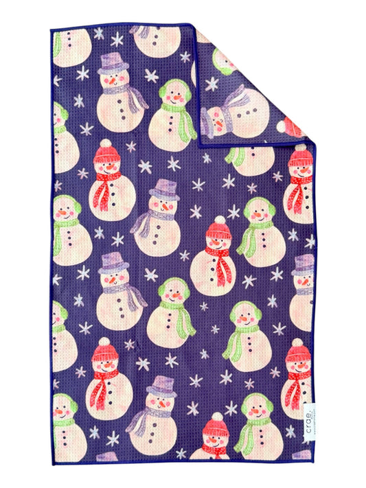 Snowy Smiles: Double-Sided Crae Towel